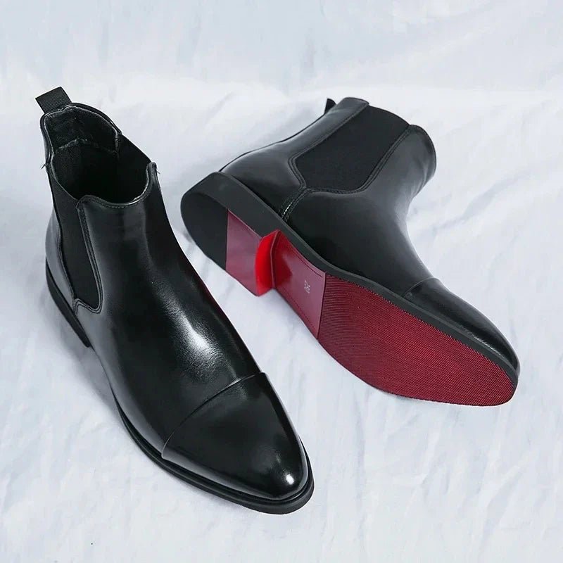 Botines Chelsea de piel auténtica Leonardo Scabusi - LOVRA DESIGN