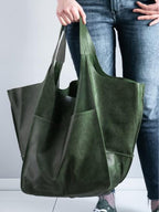 Bolso Bandolera Sencillo de Piel Suave Gran Capacidad