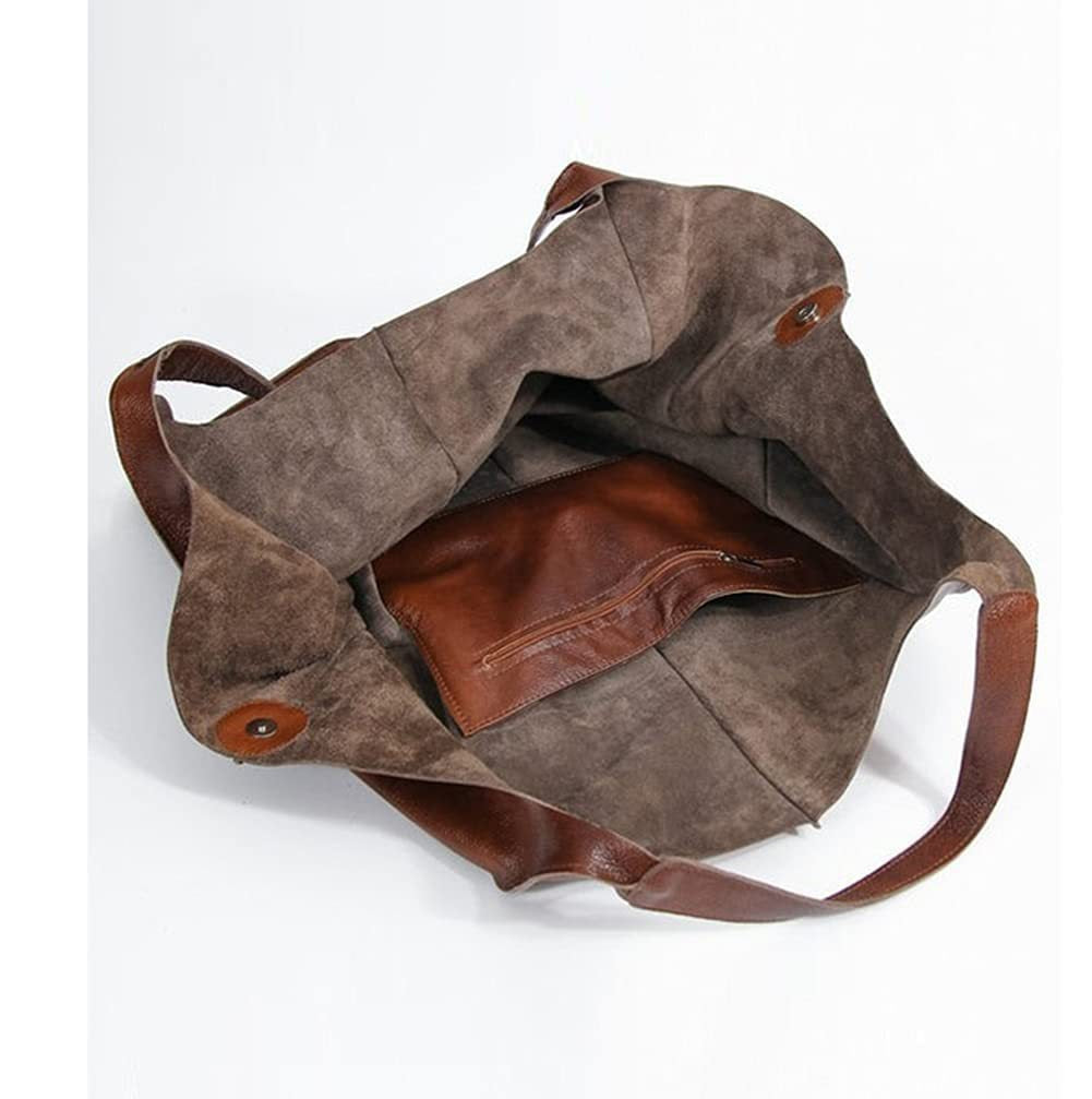 Bolso Bandolera Sencillo de Piel Suave Gran Capacidad