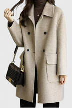 Aveline Classic Double-Breasted Wool Coat