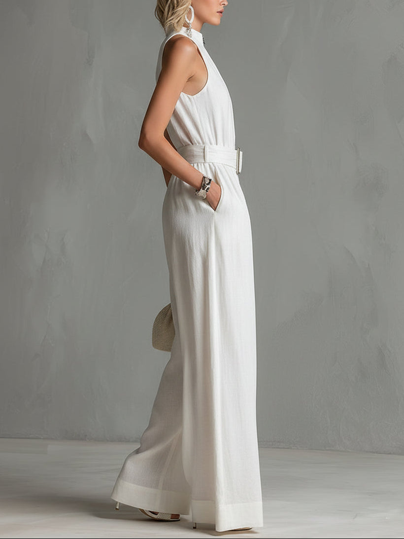 Elegante mono urbano sin mangas Doris