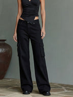 Conjunto Dos Piezas Halter Grunge Moderno Negro