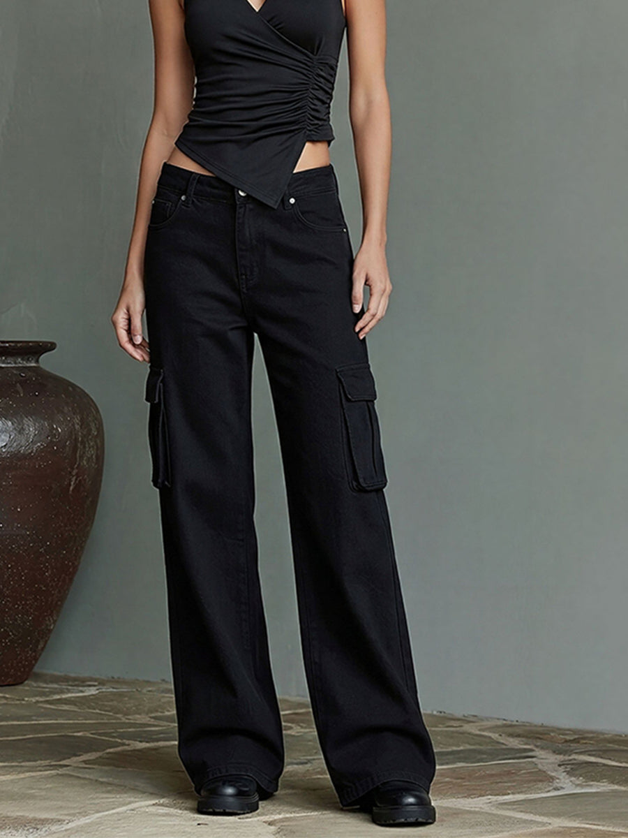 Conjunto Dos Piezas Halter Grunge Moderno Negro