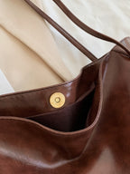 Bolso Bucket de Piel Suave Gran Capacidad