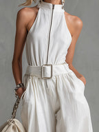 Elegante mono urbano sin mangas Doris