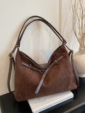 Vintage high-end suede multi-functional shoulder crossbody bag
