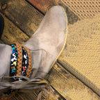 Botines Western Vintage con Flecos Tribales y Tacón Alto