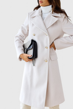Yara Double-Breasted Wool Coat with a Fitted Cut