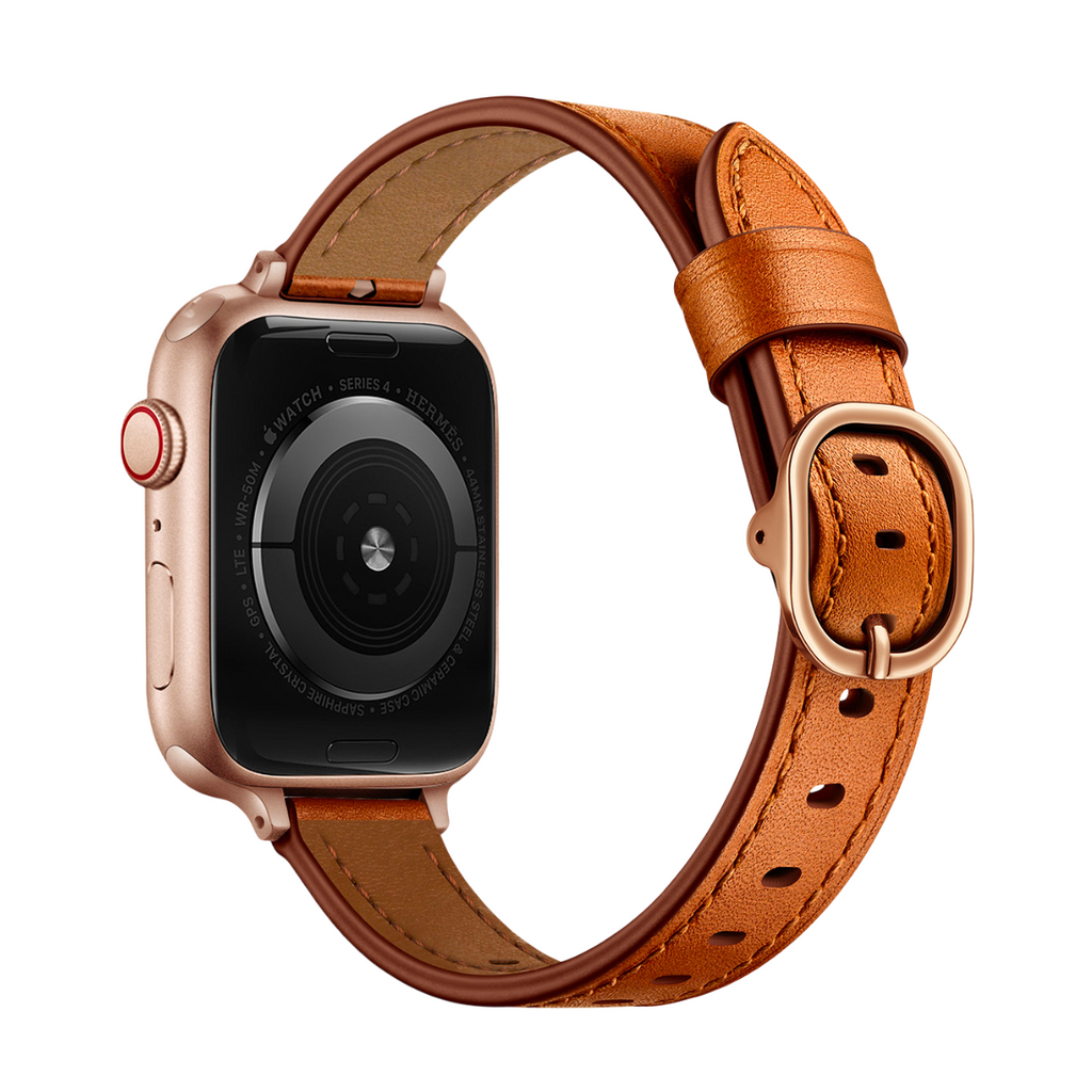 Correa para Apple Watch, hebilla ovalada, acabado plata, negro u oro rosa, modelo Yrana