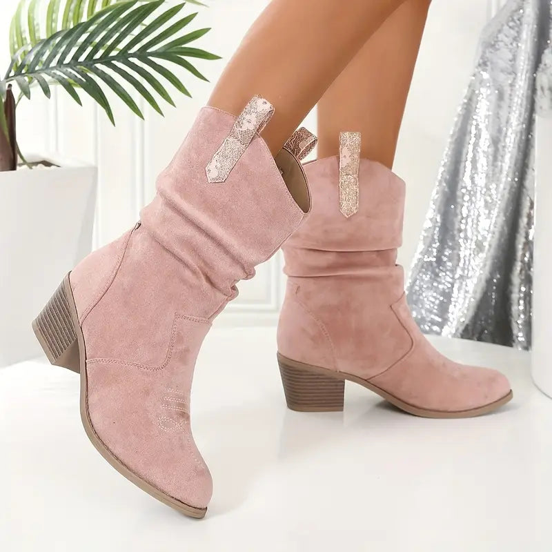 Botines Cowboy Western Vintage con Flecos