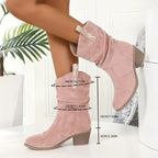 Botines Cowboy Western Vintage con Flecos