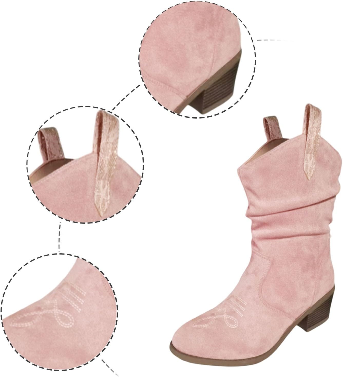 Botines Cowboy Western Vintage con Flecos