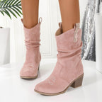 Botines Cowboy Western Vintage con Flecos