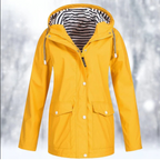 Women’s Hooded Rain Jacket – Lightweight Everyday Coat with Front Pockets