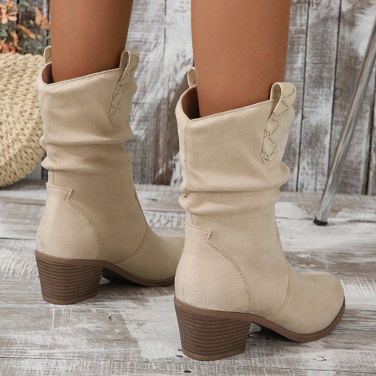 Botines Cowboy Western Vintage con Flecos