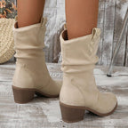 Botines Cowboy Western Vintage con Flecos