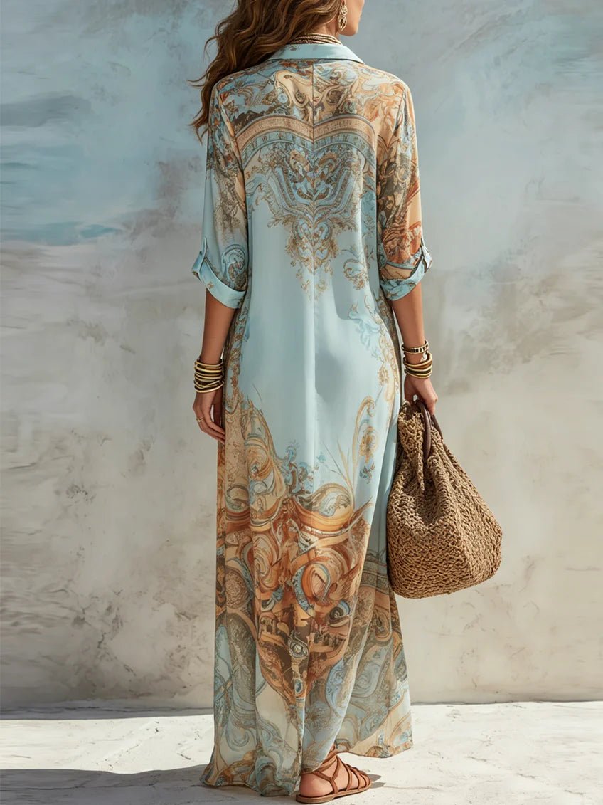 Vestido Maxi Estampado de Lujo - LOVRA DESIGN