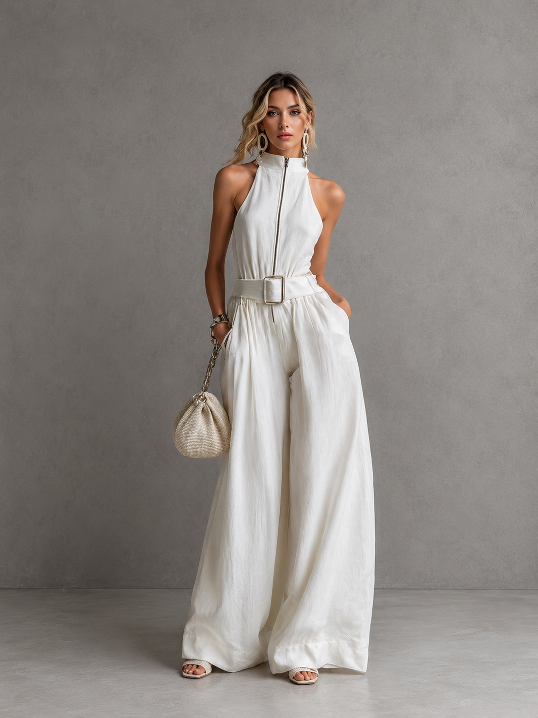 Elegante mono urbano sin mangas Doris