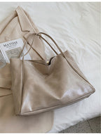 Bolso Bucket de Piel Suave Gran Capacidad