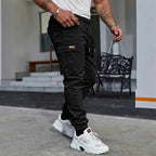 Pantalón cargo casual para hombre con cordón ajustable