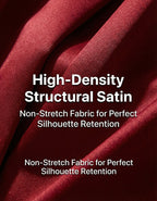 Burgundy Satin One-Shoulder Large Bow Maxi Dress