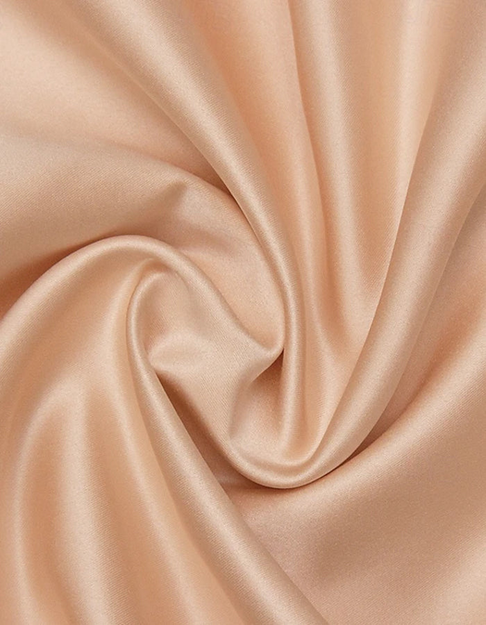 Solid Color Satin Sequined One-Shoulder Maxi Dress