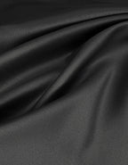 Black Satin Sequined One-Shoulder Maxi Dress