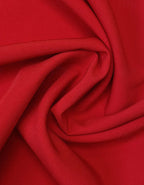 Solid Color Draped V-Neck Ruffled Fishtail Maxi Dress