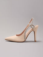 Rhinestone High Heeled Pointed Shoes
