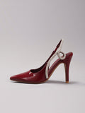 Rhinestone High Heeled Pointed Shoes