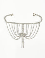 Multi Layer Rhinestone Tassel Shoulder Chain