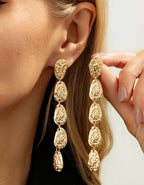 Baroque Irregular Pendant Clavicle Chain Earrings Two-Piece Set