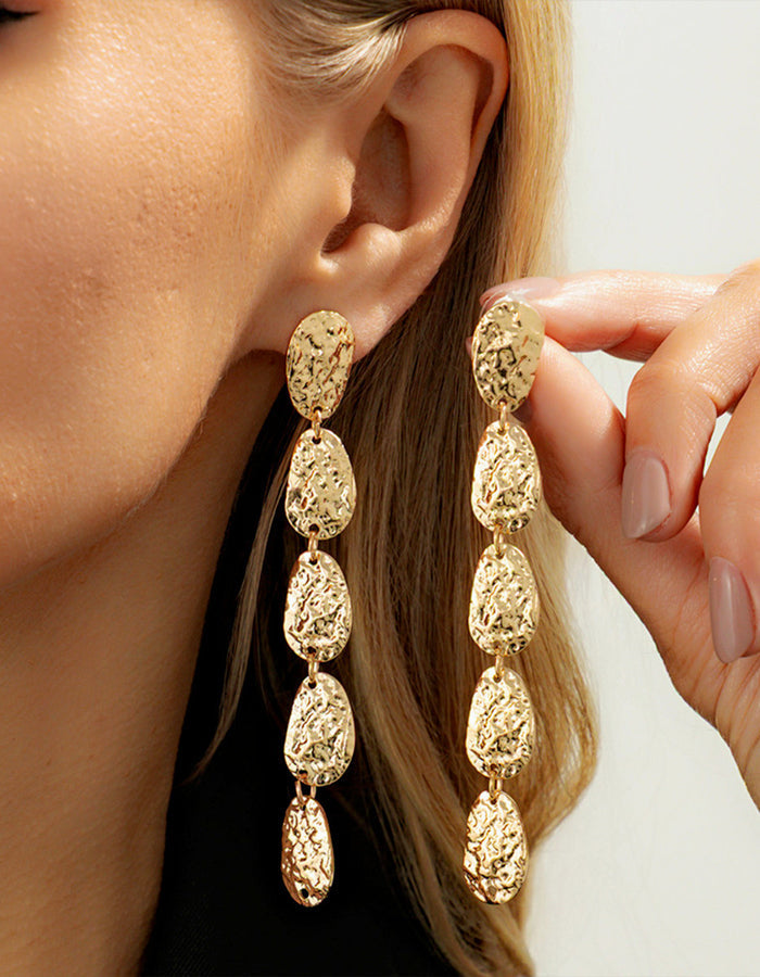 Baroque Irregular Pendant Clavicle Chain Earrings Two-Piece Set