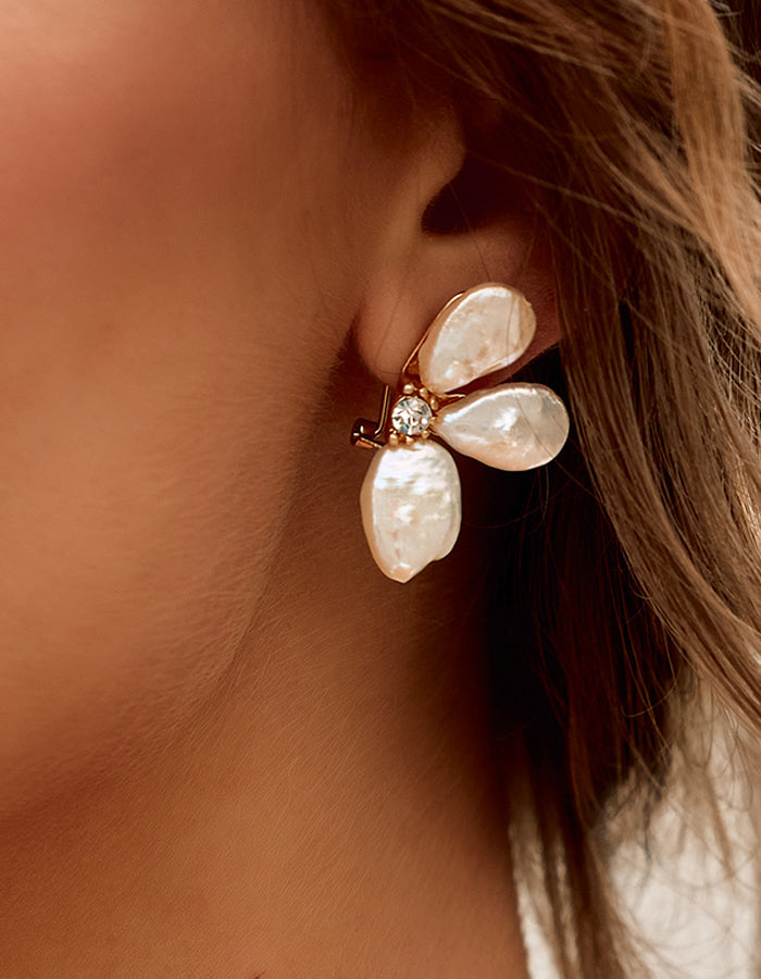 3D Petal Flower Earrings