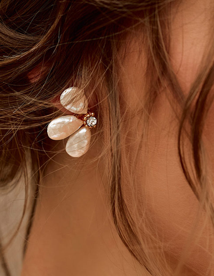 3D Petal Flower Earrings