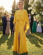 Sage Green One Shoulder Chiffon Ribbon Fishtail Maxi Dress