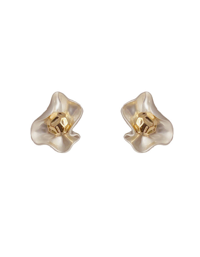 Metal Petal Earrings