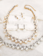 Baroque Alloy Necklace And Earring Jewelry Set