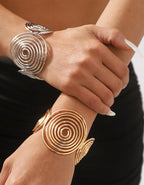 Spiral Wire Open Bracelet