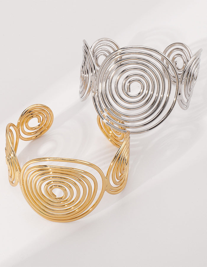 Spiral Wire Open Bracelet