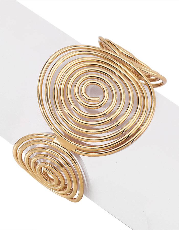 Spiral Wire Open Bracelet