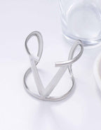 Metal Strip V Shaped Open Bangle