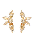 Unique Textured Alloy Flower Stud Earrings