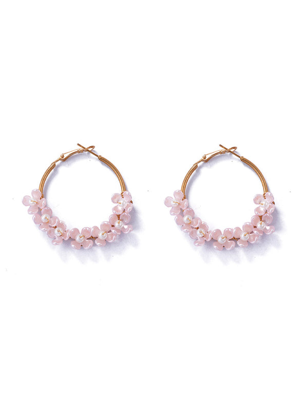 Geometric Pig Nose Patchwork Long Earrings
