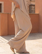 Ensemble 2 pièces haut dos nu et pantalon large kaki