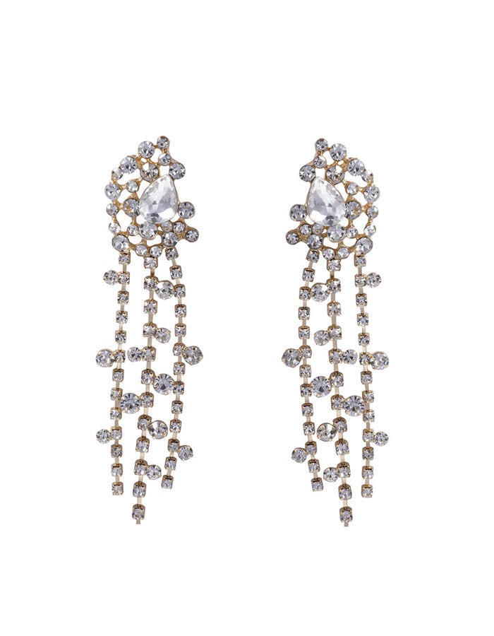 Geometric Tassel Waterfall Shaped Alloy Earrings