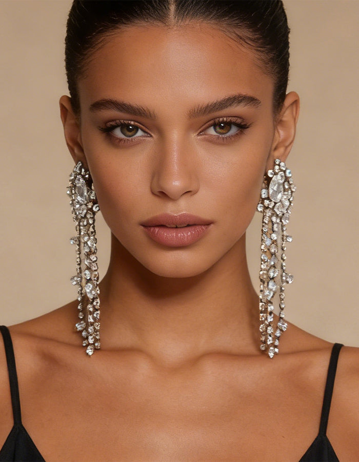 Geometric Tassel Waterfall Shaped Alloy Earrings