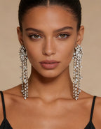 Geometric Tassel Waterfall Shaped Alloy Earrings