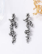 Alloy Full Diamond Waterfall Style Long Pendant Earrings