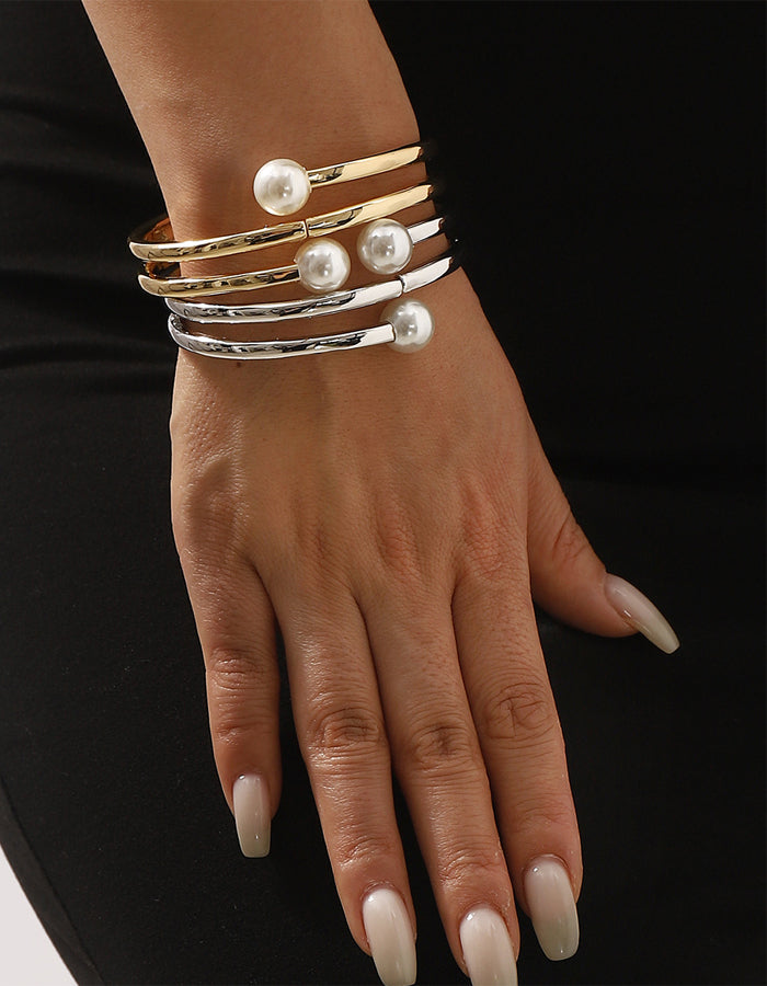 Vintage Pearl Multi-Strand Bracelet